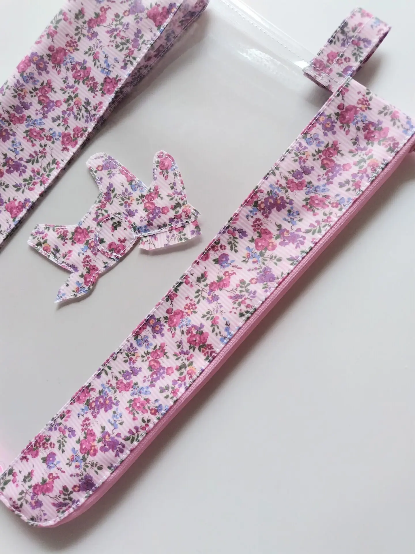 ラミネート小物オーダーページ　リバティ ☆受注制作☆B5 お馬ちゃんクリアポーチ L字ファスナー リバティ ラミ