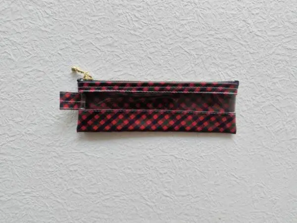 F×f ペンケース小 クリアポーチ ファミリアチェック めがねケース