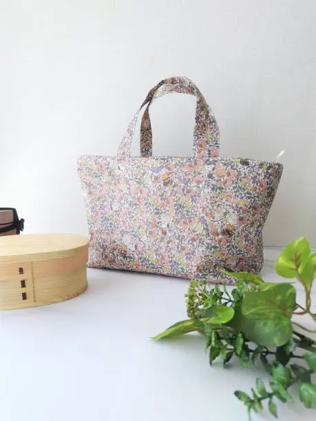 LIBERTY生地使用 handmade 保冷保温エコバッグ リバティプリントの