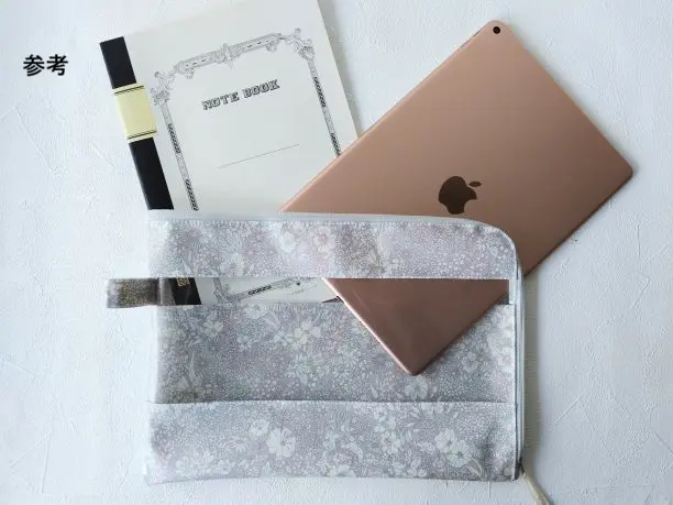 オーダー品　リバティ×半クリア ラミネートポーチ ITEMS | リバティ×リバティ