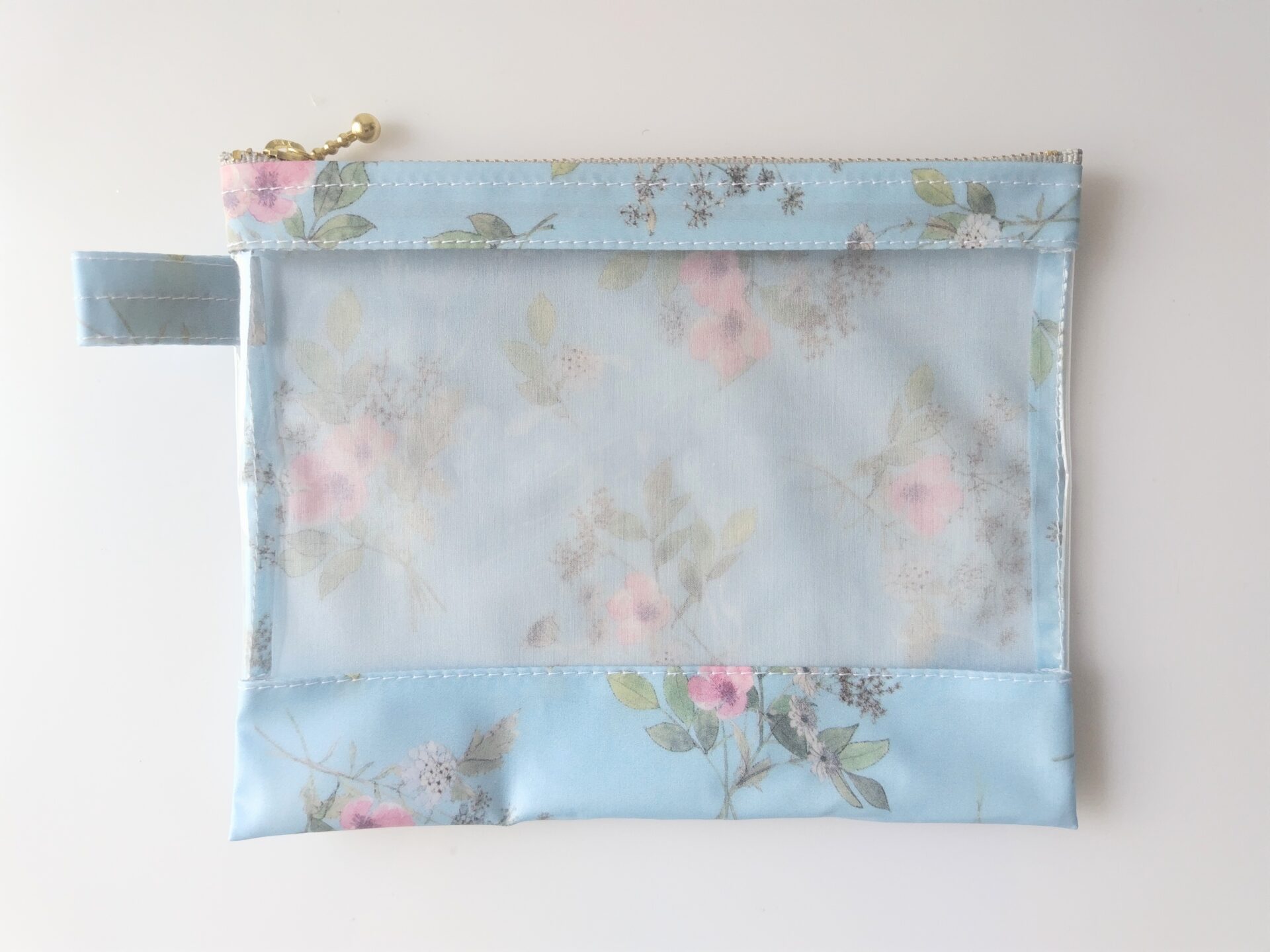 M-3　18.5×15　クリアポーチ　イルマズブーケ　リバティ　ラミネート　♡「Irma」を“Bouquet(ブーケ)”にした特別柄