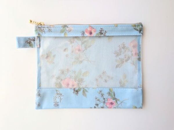 M-3　18.5×15　クリアポーチ　イルマズブーケ　リバティ　ラミネート　♡「Irma」を“Bouquet(ブーケ)”にした特別柄