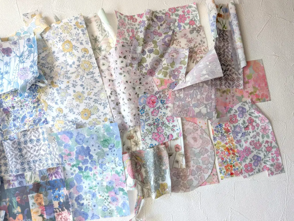 ご依頼物｜B6サイズのリバティパッチワークポーチ【特注品】が完成