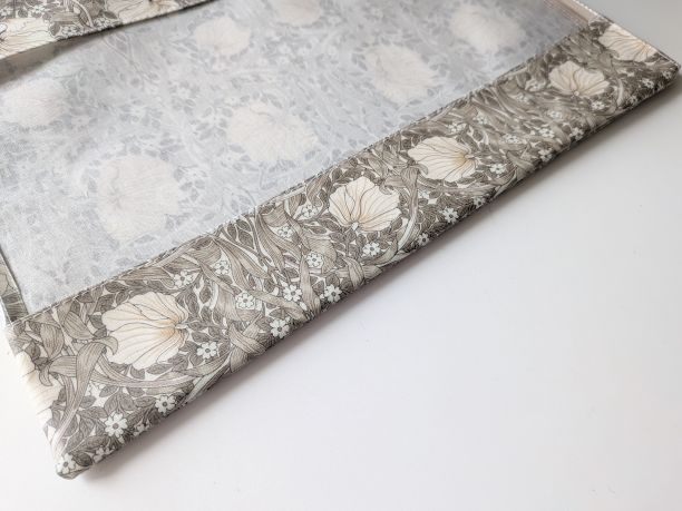 A4 L字ファスナークリアポーチ ピンパネル ウィリアムモリス ラミネート  - 画像 (3)