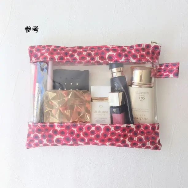 L-3 22×18 クリアポーチ ホリーホックス リバティ ラミネート ♡典型的