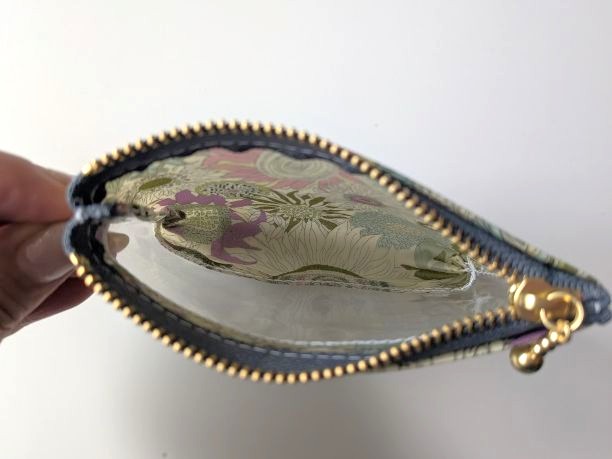 xxs-3 カードサイズ クリアポーチ スモールスザンナ リバティ ラミネート ♡ 大小さまざまなひまわり - 画像 (6)