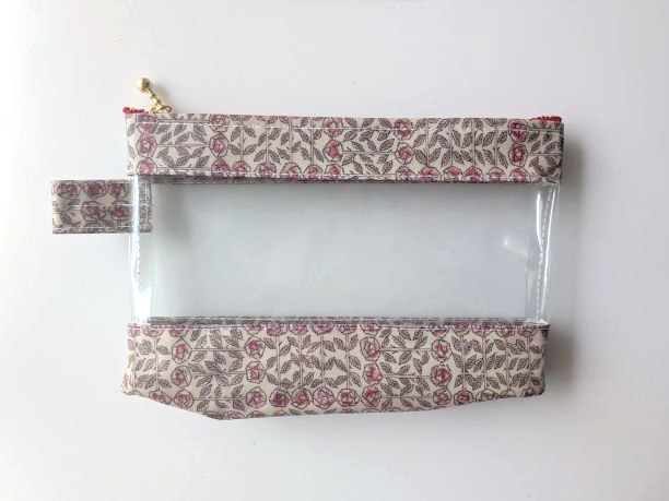 横型 マチつき クリアポーチ スリーピングローズ ♡皆川明氏とのコラボ