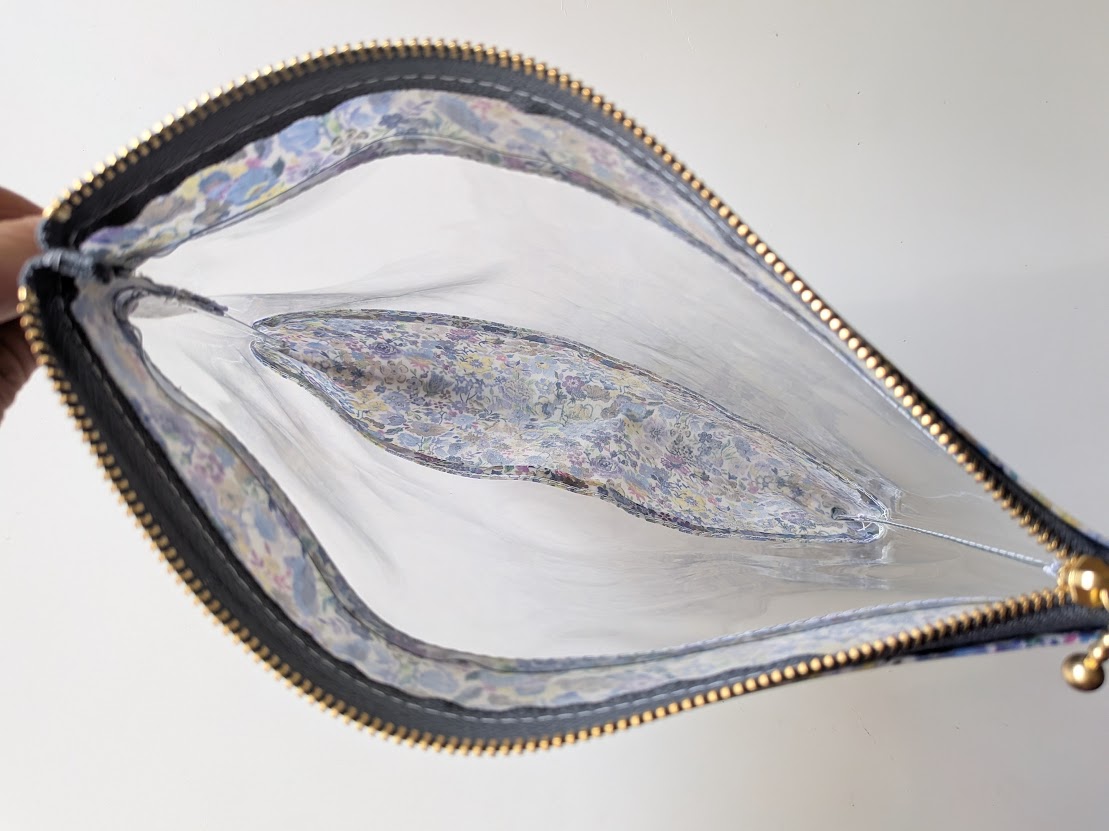 L 22×18 クリアポーチ クラシックガーデン リバティ ラミネート ♡リバティで最も有名で愛されている定番柄の見事な饗宴です - 画像 (5)