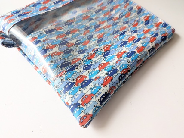 ★アウトレット★ 折り紙ポーチ L字ファスナークリアポーチ カーズ リバティ ラミネート - 画像 (4)