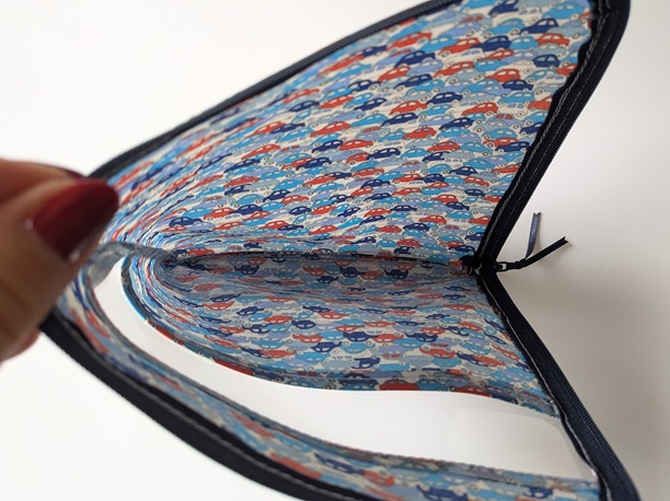 ★アウトレット★ 折り紙ポーチ L字ファスナークリアポーチ カーズ リバティ ラミネート - 画像 (7)