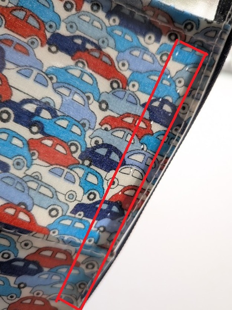 ★アウトレット★ 折り紙ポーチ L字ファスナークリアポーチ カーズ リバティ ラミネート - 画像 (9)