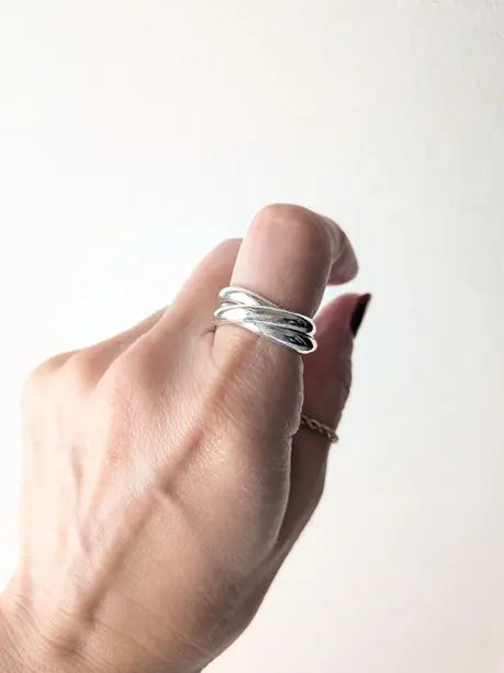 シルバーで三連リング（トリニティ）を作りました。 | リバティ×リバティ