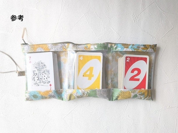 【限定商品】3ポケット折りたたみポーチ|小物を分けて収納・ゴム交換可能仕様 リバティ ラミネート アーカイブパッチワーク - 画像 (13)
