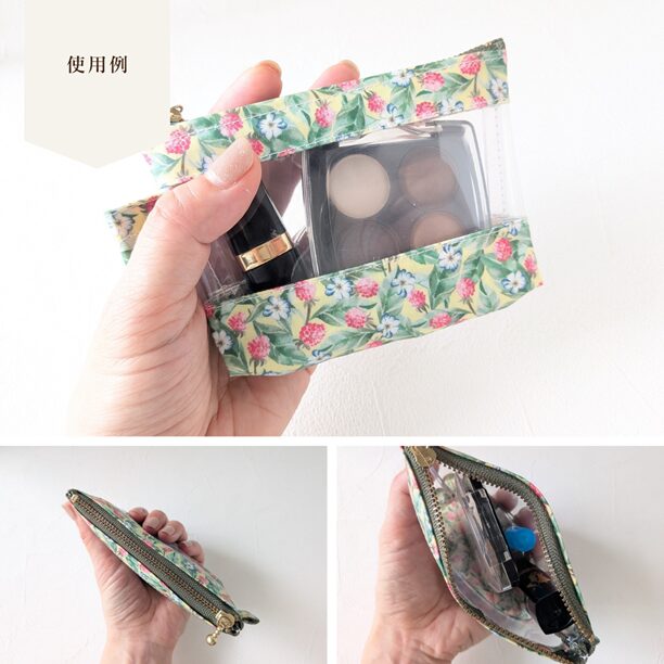 XS マチたっぷりクリアポーチ 13×8×3 マロリー - 画像 (10)
